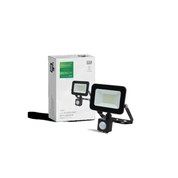 AFS 20BK LED reflektor sa senzorom GREEN TECH 1700LM 20W crni Gracanica Tuzla Lukavac